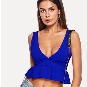 Blue SHEIN crop top